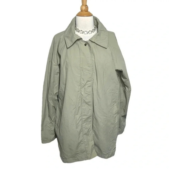 totes ISOTONER Womens Lightweight Casual Trench Coat Khaki Size L - Picture 3 of 7